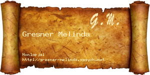 Gresner Melinda névjegykártya